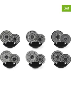 Trendy Kitchen by EXCÉLSA 18-częściowy zestaw talerzy "Etnik" w kolorze czarnym ze sklepu Limango Polska w kategorii Naczynia - zdjęcie 188453353