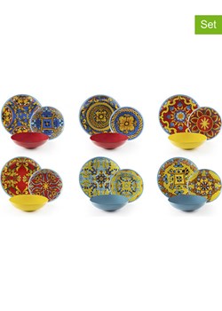 Trendy Kitchen by EXCÉLSA 18-częściowy zestaw talerzy ze wzorem ze sklepu Limango Polska w kategorii Naczynia - zdjęcie 188453370