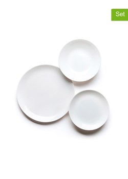 Trendy Kitchen by EXCÉLSA 18-częściowy zestaw talerzy "Joke" w kolorze białym ze sklepu Limango Polska w kategorii Naczynia - zdjęcie 188453491