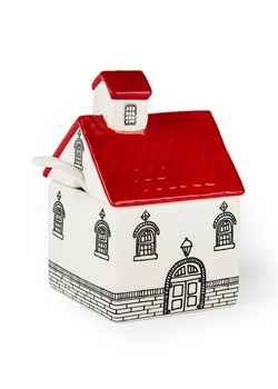 Trendy Kitchen by EXCÉLSA Cukierniczka "Innsbruck" w kolorze biało-czerwonym - 150 ml ze sklepu Limango Polska w kategorii Pojemniki kuchenne - zdjęcie 188453582