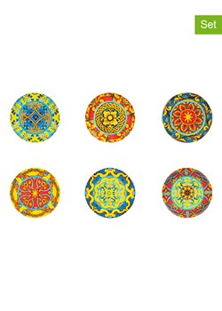 Trendy Kitchen by EXCÉLSA Talerzyki deserowe (6 szt.) "Trinacria" ze wzorem - Ø 15 cm ze sklepu Limango Polska w kategorii Naczynia - zdjęcie 188453593