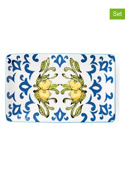 Trendy Kitchen by EXCÉLSA Talerze (6 szt.) "Amalfi" w kolorze żółto-niebieskim - 20 x 12,5 cm ze sklepu Limango Polska w kategorii Misy i tace dekoracyjne - zdjęcie 188453602