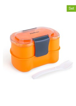 Trendy Kitchen by EXCÉLSA 2-częściowy zestaw "Lunch For One" w kolorze pomarańczowym ze sklepu Limango Polska w kategorii Pojemniki kuchenne - zdjęcie 188453700
