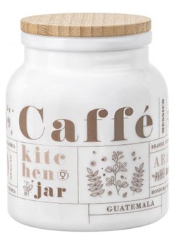 Trendy Kitchen by EXCÉLSA Pojemnik "Victoriana" w kolorze biało-brązowym na kawę - 1 l ze sklepu Limango Polska w kategorii Pojemniki kuchenne - zdjęcie 188453761