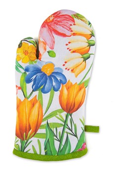 Trendy Kitchen by EXCÉLSA Rękawica kuchenna "Blooming" ze wzorem - 32 x 18 cm ze sklepu Limango Polska w kategorii Tekstylia kuchenne - zdjęcie 188453804