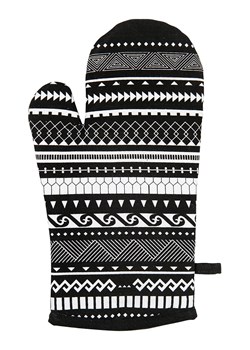 Trendy Kitchen by EXCÉLSA Rękawica kuchenna "Etnico" w kolorze czarnym - 32 x 18 cm ze sklepu Limango Polska w kategorii Tekstylia kuchenne - zdjęcie 188453904