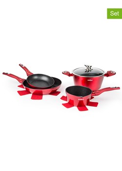 Trendy Kitchen by EXCÉLSA 5-częściowy zestaw "Phoenix" w kolorze czerwonym ze sklepu Limango Polska w kategorii Garnki - zdjęcie 188453941