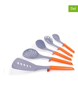 EXCELSA 5-częściowy zestaw przyborów kuchennych w kolorze pomarańczowo-szarym ze sklepu Limango Polska w kategorii Akcesoria kuchenne - zdjęcie 188454002