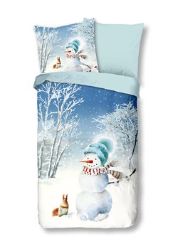 Good Morning Komplet pościeli flanelowej "Cold" w kolorze niebieskim ze sklepu Limango Polska w kategorii Pościel dziecięca - zdjęcie 188454301