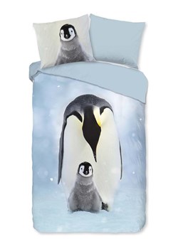 Good Morning Komplet pościeli flanelowej "Pinga" w kolorze błękitno-biało-szarym ze sklepu Limango Polska w kategorii Pościele - zdjęcie 188454353