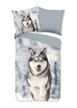 Good Morning Komplet pościeli flanelowej "Husky" w kolorze szarym ze sklepu Limango Polska w kategorii Pościele - zdjęcie 188454393