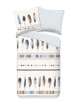 Good Morning Komplet pościeli flanelowej "Niba" w kolorze błękitno-białym ze sklepu Limango Polska w kategorii Pościele - zdjęcie 188454454