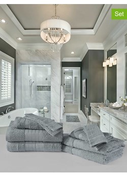 Descanso 8-częściowy zestaw ręczników w kolorze szarym ze sklepu Limango Polska w kategorii Ręczniki - zdjęcie 188454610