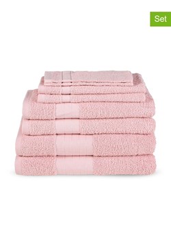 Good Morning 8-częściowy zestaw ręczników w kolorze jasnoróżowym ze sklepu Limango Polska w kategorii Ręczniki - zdjęcie 188454673