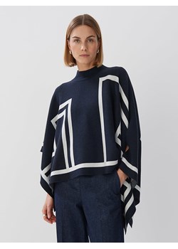Someday Ponczo w kolorze granatowo-białym ze sklepu Limango Polska w kategorii Swetry damskie - zdjęcie 188454781