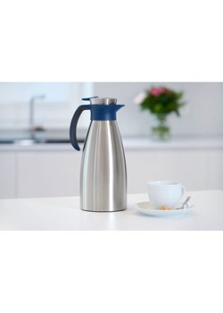 Emsa Dzbanek termiczny "Soft Grip" w kolorze srebrno-niebieskim - 1,5 l ze sklepu Limango Polska w kategorii Kubki termiczne - zdjęcie 188456013