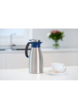 Emsa Dzbanek termiczny "Soft Grip" w kolorze srebrno-niebieskim - 1 l ze sklepu Limango Polska w kategorii Kubki termiczne - zdjęcie 188456062