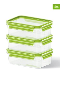 Emsa Pojemniki (3 szt.) "Clip &amp; Close" w kolorze jasnozielonym na żywność - 3x 550 ml ze sklepu Limango Polska w kategorii Pojemniki kuchenne - zdjęcie 188456733