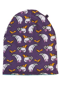 Småfolk Dwustronna czapka w kolorze fioletowym ze wzorem ze sklepu Limango Polska w kategorii Czapki dziecięce - zdjęcie 188458814