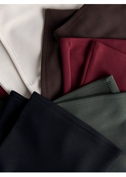 Reserved - Spodnie z szeroką nogawką - ciemnobrązowy ze sklepu Reserved w kategorii Spodnie damskie - zdjęcie 188459450