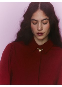 Reserved - Koszula z bufiastymi rękawami - czerwony ze sklepu Reserved w kategorii Bluzki damskie - zdjęcie 188459453