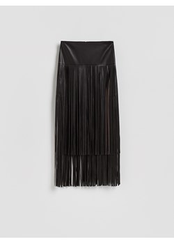 Reserved - Spódnica z frędzlami - ciemnobrązowy ze sklepu Reserved w kategorii Spódnice - zdjęcie 188460231