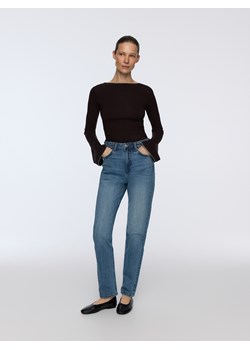 Reserved - Longsleeve z modalem - ciemnobrązowy ze sklepu Reserved w kategorii Bluzki damskie - zdjęcie 188460654