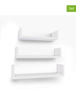 SONGMICS Regały ścienne (3 szt.) w kolorze białym ze sklepu Limango Polska w kategorii Regały i witryny - zdjęcie 188461242