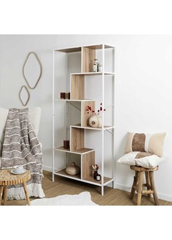 THE HOME DECO FACTORY Regał stojący w kolorze jasnobrązowo-białym - 80 x 180 x 30 cm ze sklepu Limango Polska w kategorii Regały i witryny - zdjęcie 188464023
