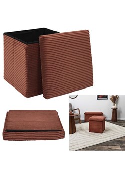 THE HOME DECO FACTORY Hocker w kolorze brązowym ze schowkiem - 28 x 38 x 38 cm ze sklepu Limango Polska w kategorii Pufy i siedziska - zdjęcie 188464164