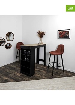 THE HOME DECO FACTORY Hockery (2 szt.) w kolorze czerwono-pomarańczowym - 46,5 x 100,5 x 49,5 cm ze sklepu Limango Polska w kategorii Pufy i siedziska - zdjęcie 188464190