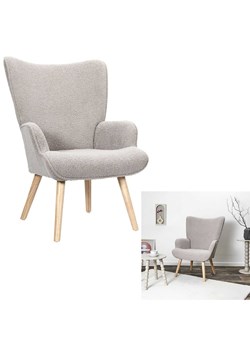 THE HOME DECO FACTORY Fotel w kolorze szarobrązowym - 68 x 96 x 75 cm ze sklepu Limango Polska w kategorii Pufy i siedziska - zdjęcie 188464321