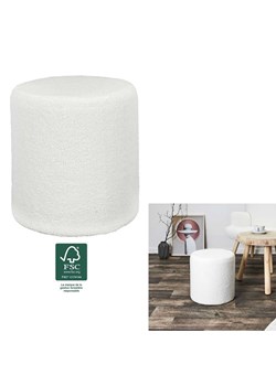 THE HOME DECO FACTORY Puf w kolorze białym - wys. 35 x Ø 35 cm ze sklepu Limango Polska w kategorii Pufy i siedziska - zdjęcie 188464330