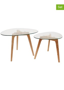 THE HOME DECO FACTORY Stoliki (2 szt.) w kolorze jasnobrązowym ze sklepu Limango Polska w kategorii Stoliki kawowe - zdjęcie 188464431