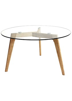 THE HOME DECO FACTORY Stolik w kolorze jasnobrązowym - wys. 45 x Ø 80 cm ze sklepu Limango Polska w kategorii Stoliki kawowe - zdjęcie 188464442