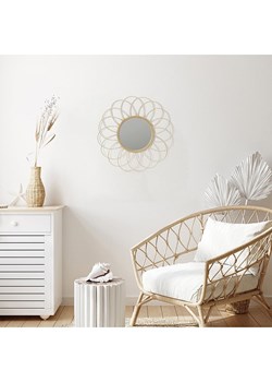 THE HOME DECO FACTORY Lustro ścienne w kolorze beżowym - Ø 56 cm ze sklepu Limango Polska w kategorii Lustra - zdjęcie 188464520