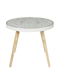 Ethnical Life Stolik w kolorze białym - wys. 41,5 x Ø 50 cm ze sklepu Limango Polska w kategorii Stoliki kawowe - zdjęcie 188464592