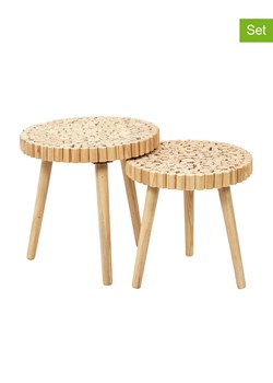 Ethnical Life Stoliki (2 szt.) "Gigogne" w kolorze brązowym ze sklepu Limango Polska w kategorii Stoliki kawowe - zdjęcie 188464630