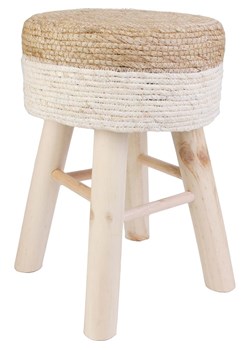 Ethnical Life Hocker w kolorze jasnobrązowo-kremowym - wys. 43,5 x Ø 29 cm ze sklepu Limango Polska w kategorii Pufy i siedziska - zdjęcie 188464684