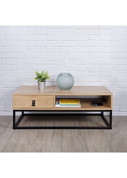 THE HOME DECO FACTORY Ława "Abbott' w kolorze brązowo-czarnym - 100 x 36 x 50 cm ze sklepu Limango Polska w kategorii Stoliki kawowe - zdjęcie 188464702