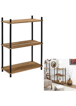 Rétro Chic Regał stojący w kolorze jasnobrązowo-czarnym - 60 x 84 x 30 cm ze sklepu Limango Polska w kategorii Regały i witryny - zdjęcie 188464782