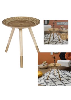 Ethnical Life Stolik w kolorze złotym - wys. 42 x Ø 40 cm ze sklepu Limango Polska w kategorii Stoliki kawowe - zdjęcie 188464844