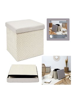 Ethnical Life Hocker w kolorze szaro-beżowym ze schowkiem - 38 x 38 x 38 cm ze sklepu Limango Polska w kategorii Pufy i siedziska - zdjęcie 188464904