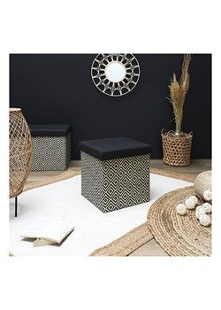 Ethnical Life Hocker w kolorze czarno-szarym ze schowkiem - 38 x 38 x 38 cm ze sklepu Limango Polska w kategorii Pufy i siedziska - zdjęcie 188464912