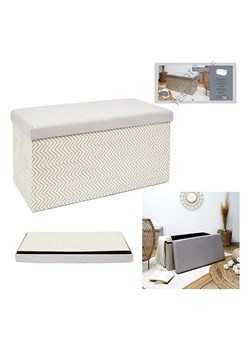 Ethnical Life Skrzynia-siedzisko w kolorze szaro-beżowym - 76 x 38 x 38 cm ze sklepu Limango Polska w kategorii Meble - zdjęcie 188464930
