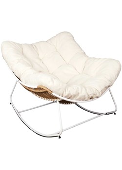 Ethnical Life Fotel w kolorze białym - 75 x 96 x 11 cm ze sklepu Limango Polska w kategorii Pufy i siedziska - zdjęcie 188465013