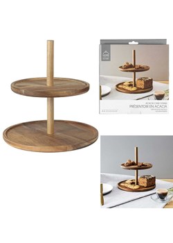 THE HOME DECO FACTORY Etażerka w kolorze jasnobrązowym - wys. 25 x Ø 20 cm ze sklepu Limango Polska w kategorii Misy i tace dekoracyjne - zdjęcie 188465361