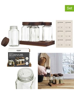 COOK CONCEPT 7-częściowy zestaw przyprawników w kolorze srebrnym ze sklepu Limango Polska w kategorii Młynki do soli i pieprzu - zdjęcie 188465390