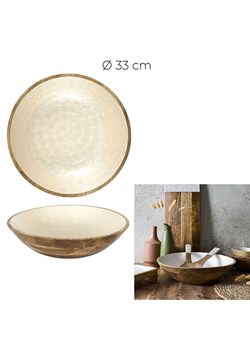 Ethnical Life Miska "Nerina" w kolorze jasnobrązowo-kremowym - Ø 33 cm ze sklepu Limango Polska w kategorii Naczynia - zdjęcie 188465613