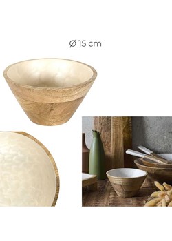 Ethnical Life Miska "Nerina" w kolorze jasnobrązowo-kremowym - Ø 15 cm ze sklepu Limango Polska w kategorii Naczynia - zdjęcie 188465630